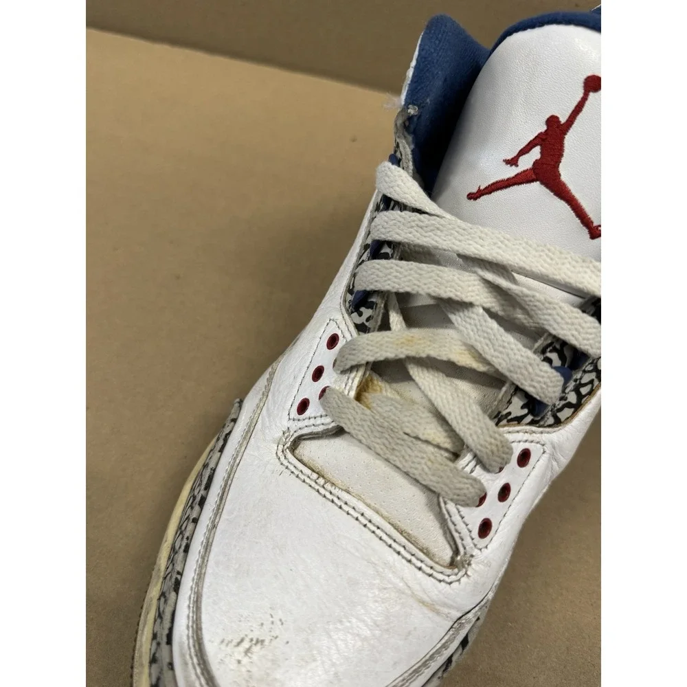 Air Jordan 3 Retro 2011 True Blue‎ Size 9.5 136064-104 OG White Cement Used